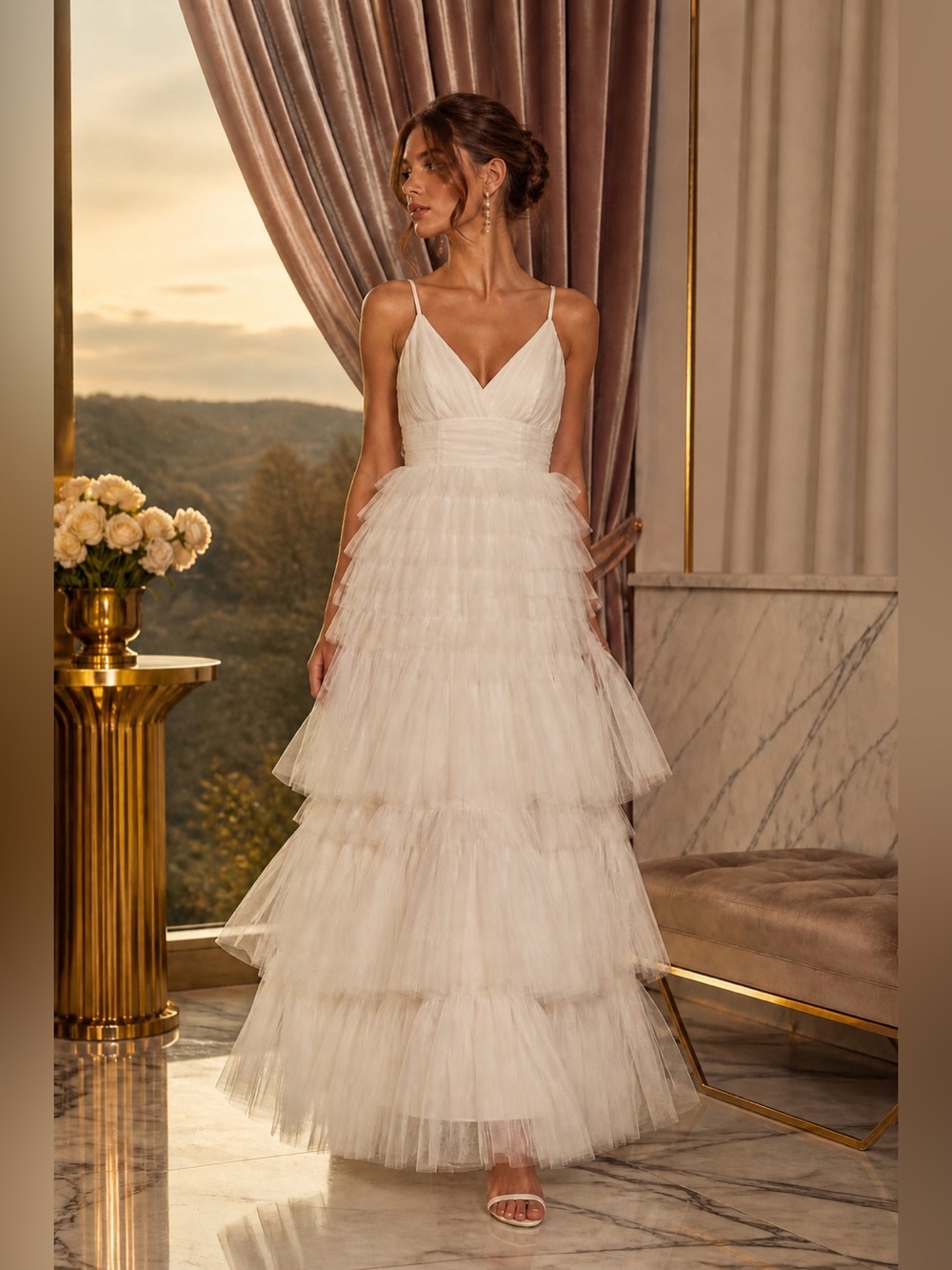 New Mable Tulle Maxi Dress - Anthropologie - Size Medium (Fits like a Small)